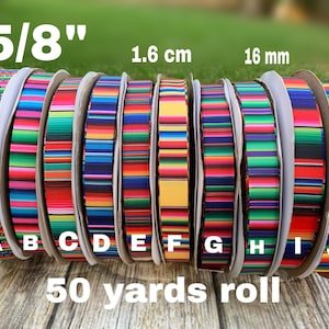 CRAFT SUPPLY . 50 yards roll .Serape ribbons. 5 de mayo ribbon .mexican  ribbon.fiesta mexican ribbons. Mexico ribbon.