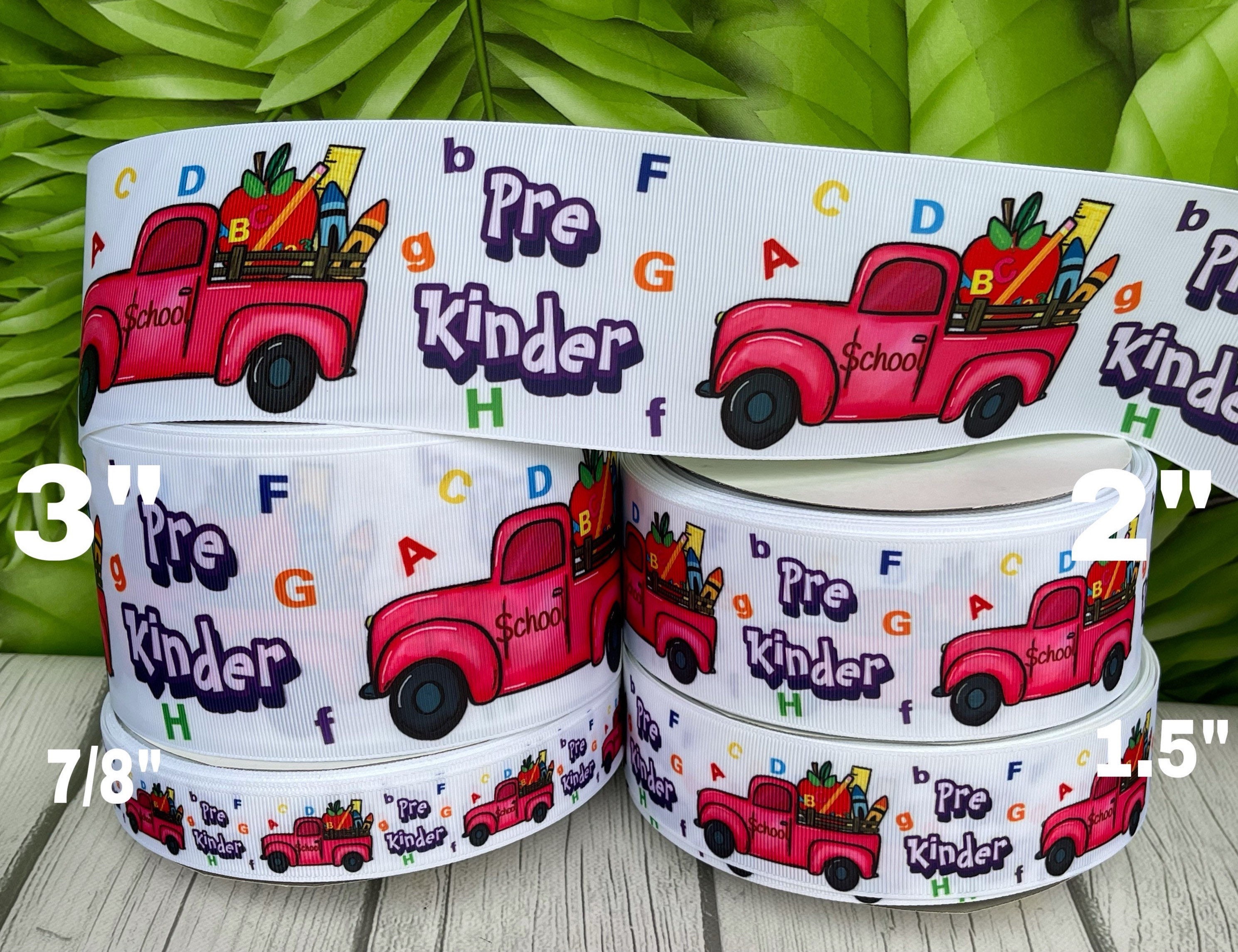 Abc Ribbons CRAFT SUPPLY. Pre-kinder Grosgrain Ribbon. Pre K Ribbon. School Ribbon ...