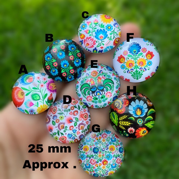 CRAFT SUPPLY. Ethnic flowers glass cabochon. Flowers glass cabochon. Flowers flat back cabochon. Ethnic Flowers bow center. dome cabochon.