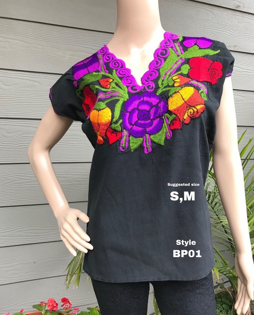 Blusa Bordada Flores 