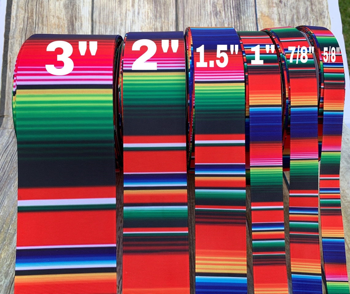 MEXICO Serape ribbons. 5 de mayo grosgrain ribbon .mexican Etsy