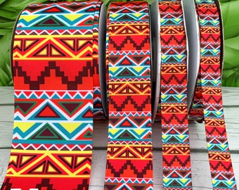 CRAFT SUPPLY. Ethnic grosgrain ribbon. Aztec ribbon . Ethnic ribbon. Tribal ribbon. Bohemian ribbon.