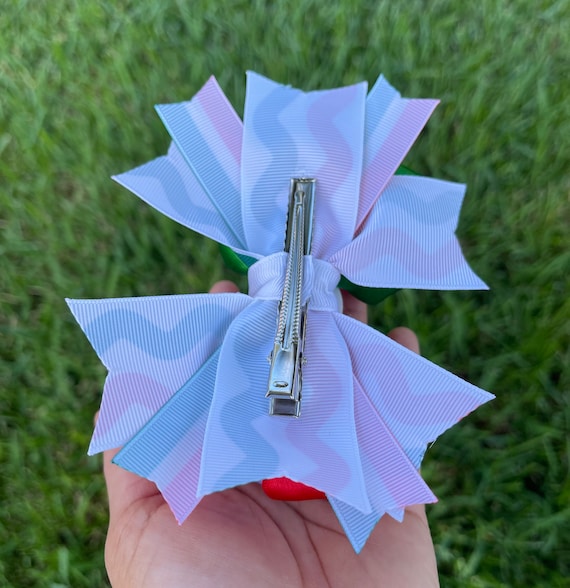 Handmade.mexico Flag Hair Bow. Mexico Hair Bow . Mexico Bow  display picture 3