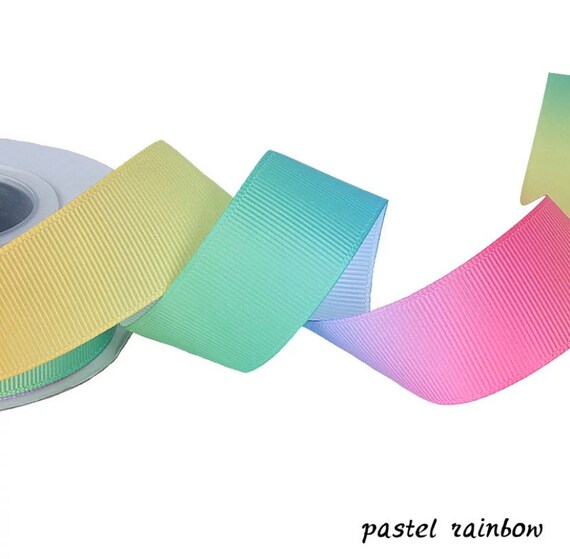 PASTEL RAINBOW GROSGRAIN RIBBON