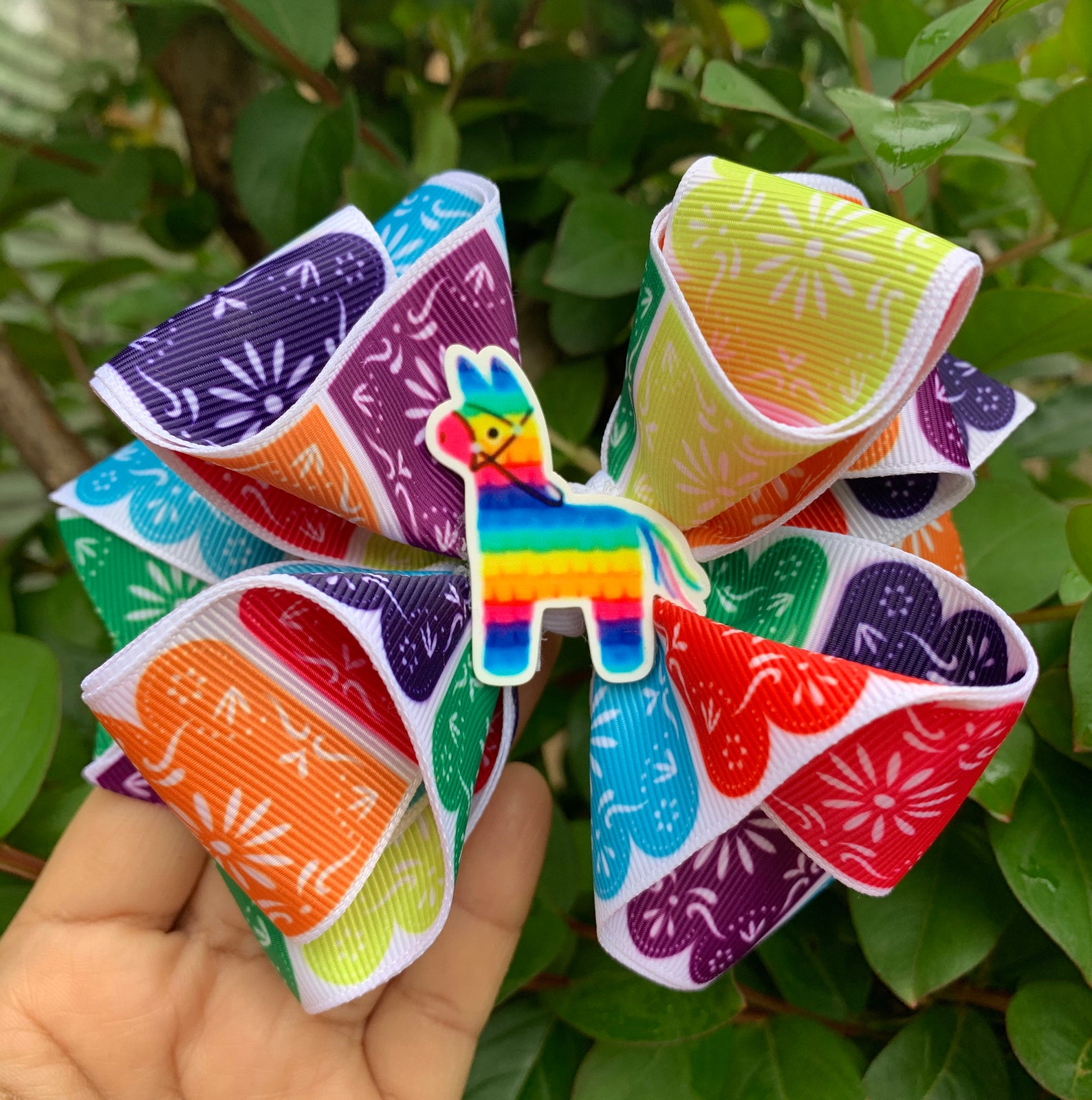 5 De Mayo Hair Bow.mexico Piñata Hair Bow . Mexican Hair Bow Etsy