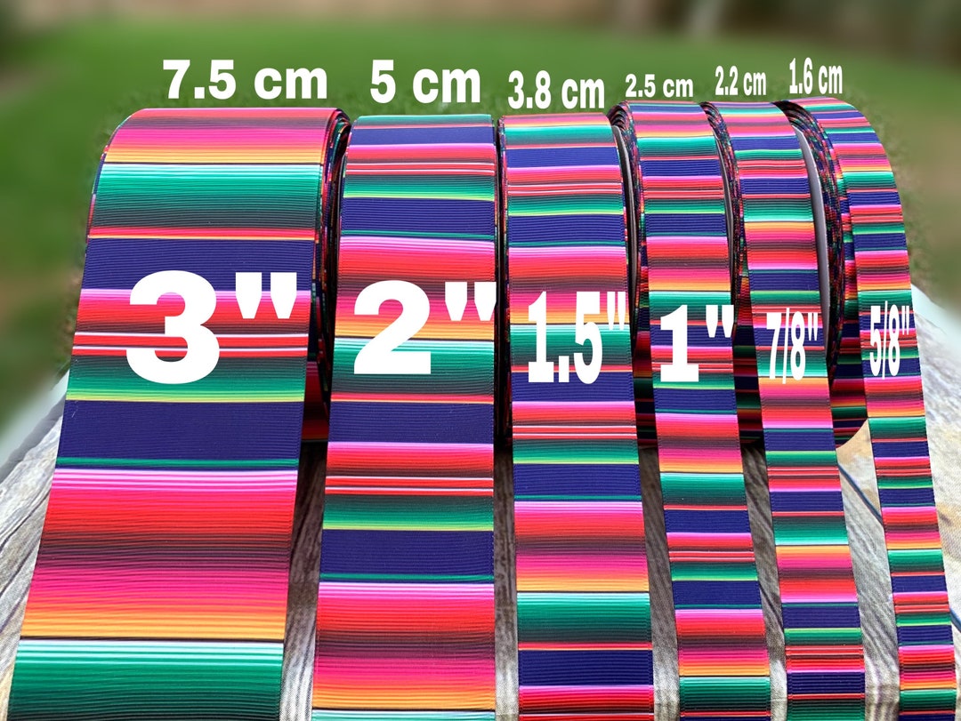 CRAFT SUPPLY. Hot Pink Serape Grosgrain Ribbon. Ethnic Ribbon.5 De Mayo ...