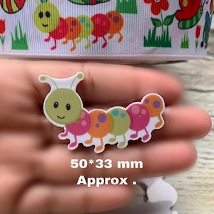 CRAFT SUPPLY. Caterpillar cabochon. Worm flat back resin. Worms cabochon. Worm  hair bow center . Worms embellishments.