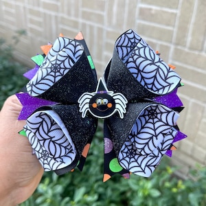 Halloween Spider  web hair bow. Halloween hair bow.Halloween spider  hair bow. Halloween hair bow .  spider hair bow. HANDMADE.