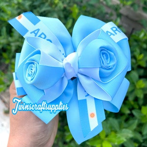 HANDMADE . Argentina flag hair bow. Argentina hair bow. Argentina Clip bow. Argentina flag bow.