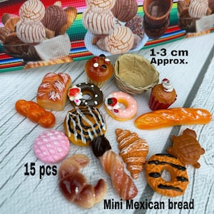 CRAFT SUPPLY 3D  miniature mexican bread resin. 3D Concha bread resin. Miniature Mexican bread . Mexican bread resin. Bread resin.