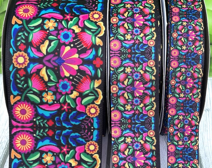 CRAFT SUPPLY .ethnic Grosgrain Ribbon. Folklor Grosgrain Ribbon. Mexico ...