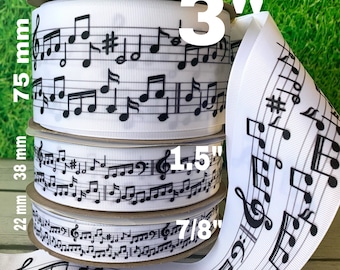 Sheet Music Ribbon, 1.5 Inches Wide