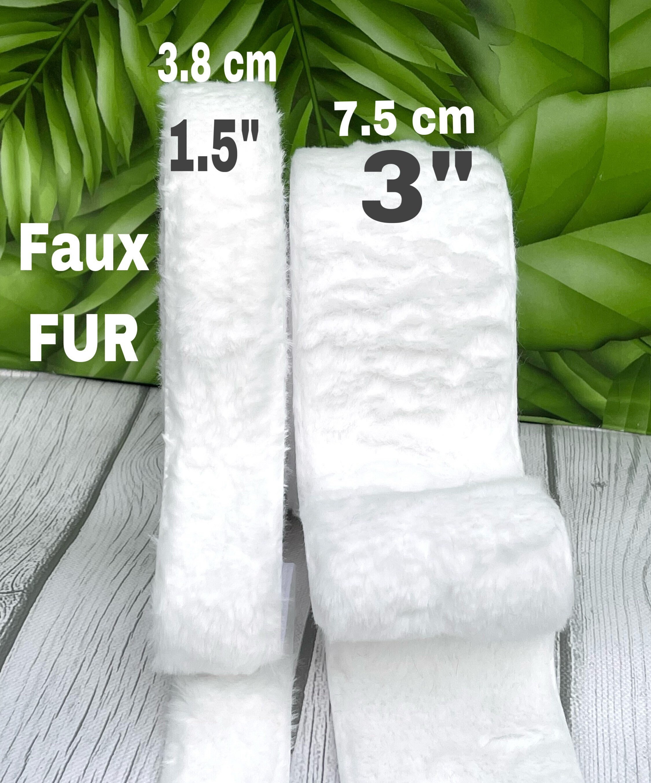 white faux fur ribbon