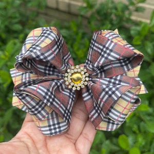 Christmas Plaid Boujee Blossom Velvet Bows (Choose your Style)