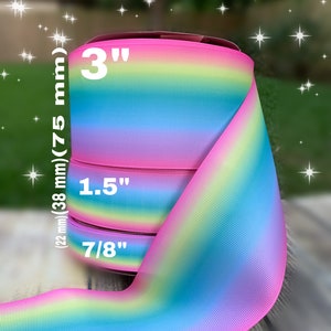 CRAFT SUPPLY. pastel rainbow grosgrain ribbon. Rainbow ribbon. Rainbow grosgrain. Pastel colors ribbons. Pastel rainbow ribbon.