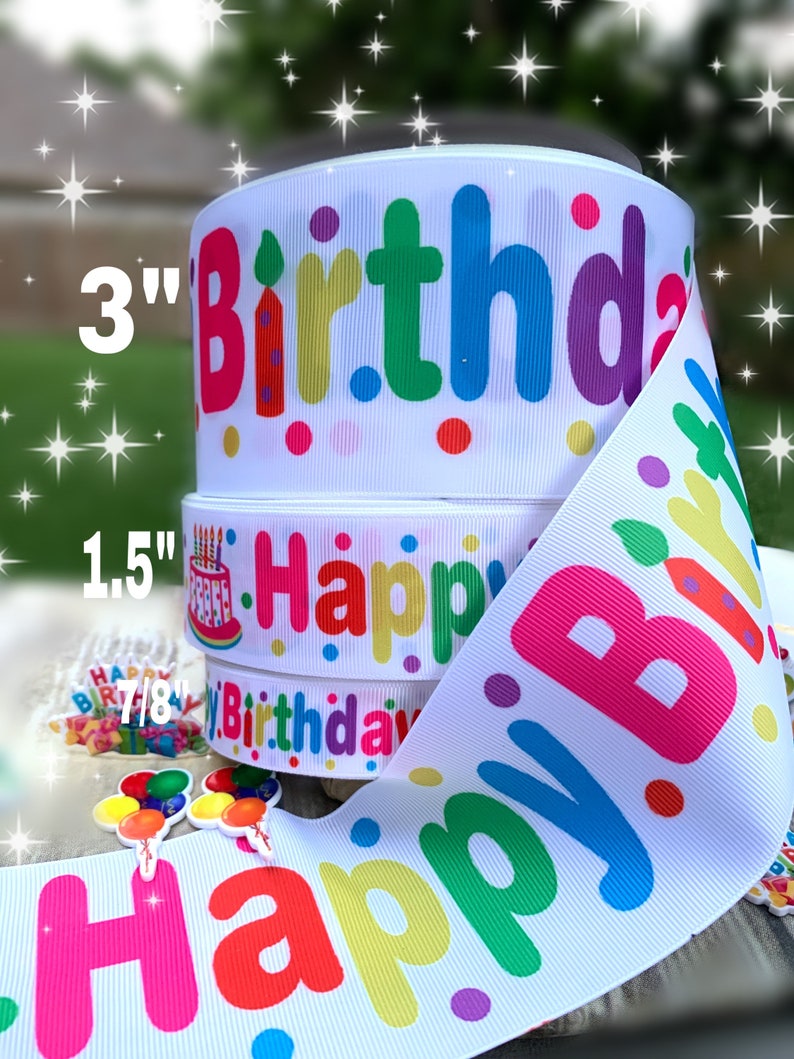 CRAFT SUPPLY . Birthday hair bow center piece. birthday embellishment, birthday cabochon. Birthday resin. Bild 2