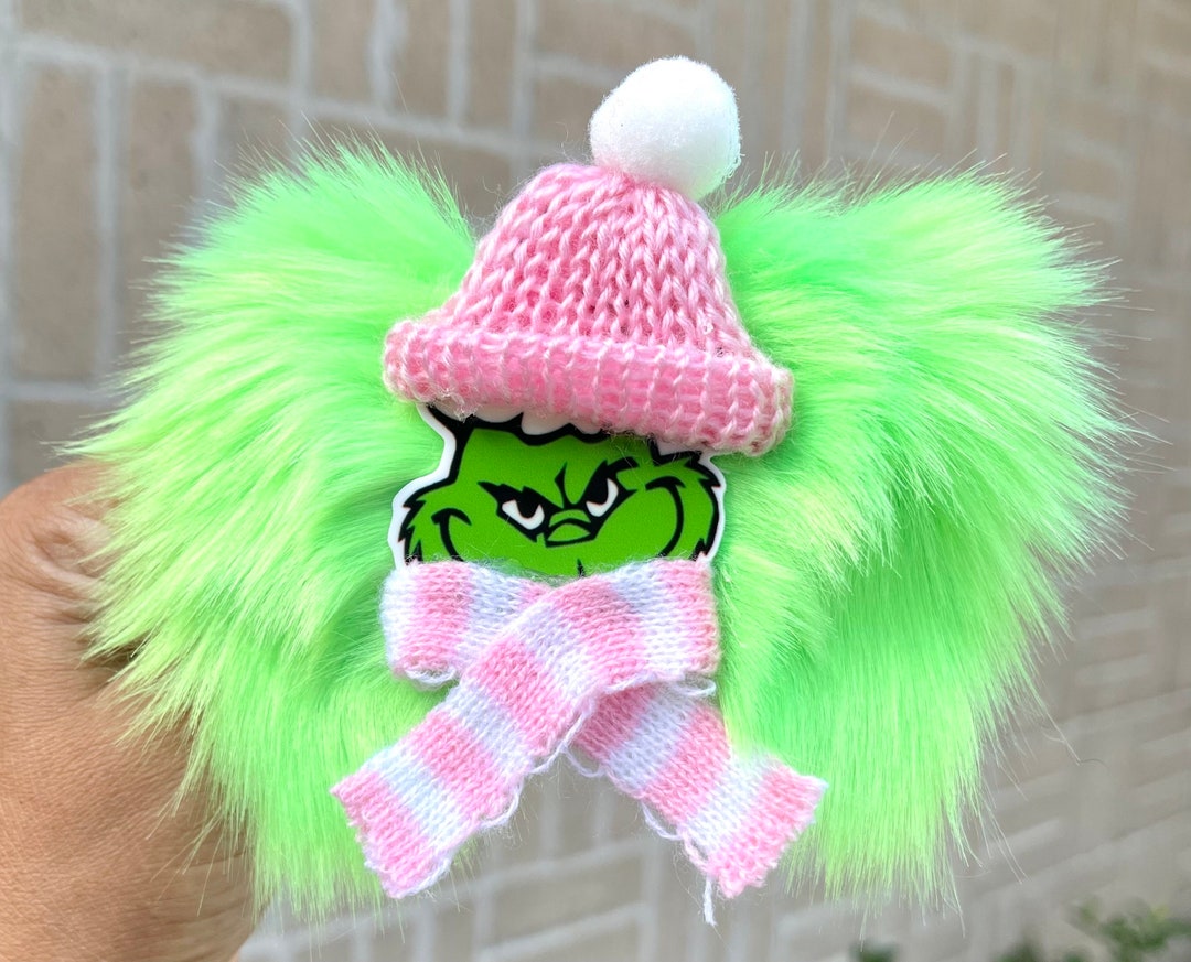 HANDMADE. Pink Christmas Hair Bow. Pink Green Christmas Hair Bow . Pink ...