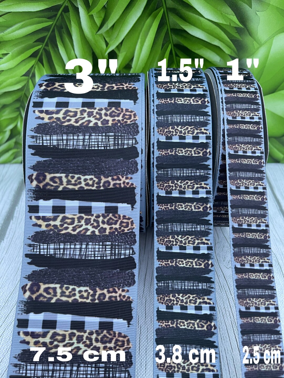Leopard Printed Ribbon. Leopard Ribbon. Cheetah Ribbon. Animal Ribbon ...