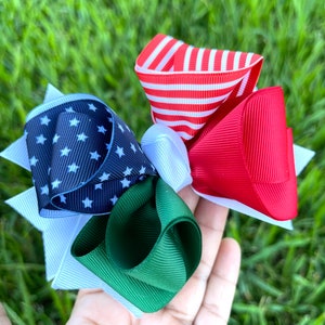 Usa -Mexico hair bow. Usa-Italy hair bow. HANDMADE .