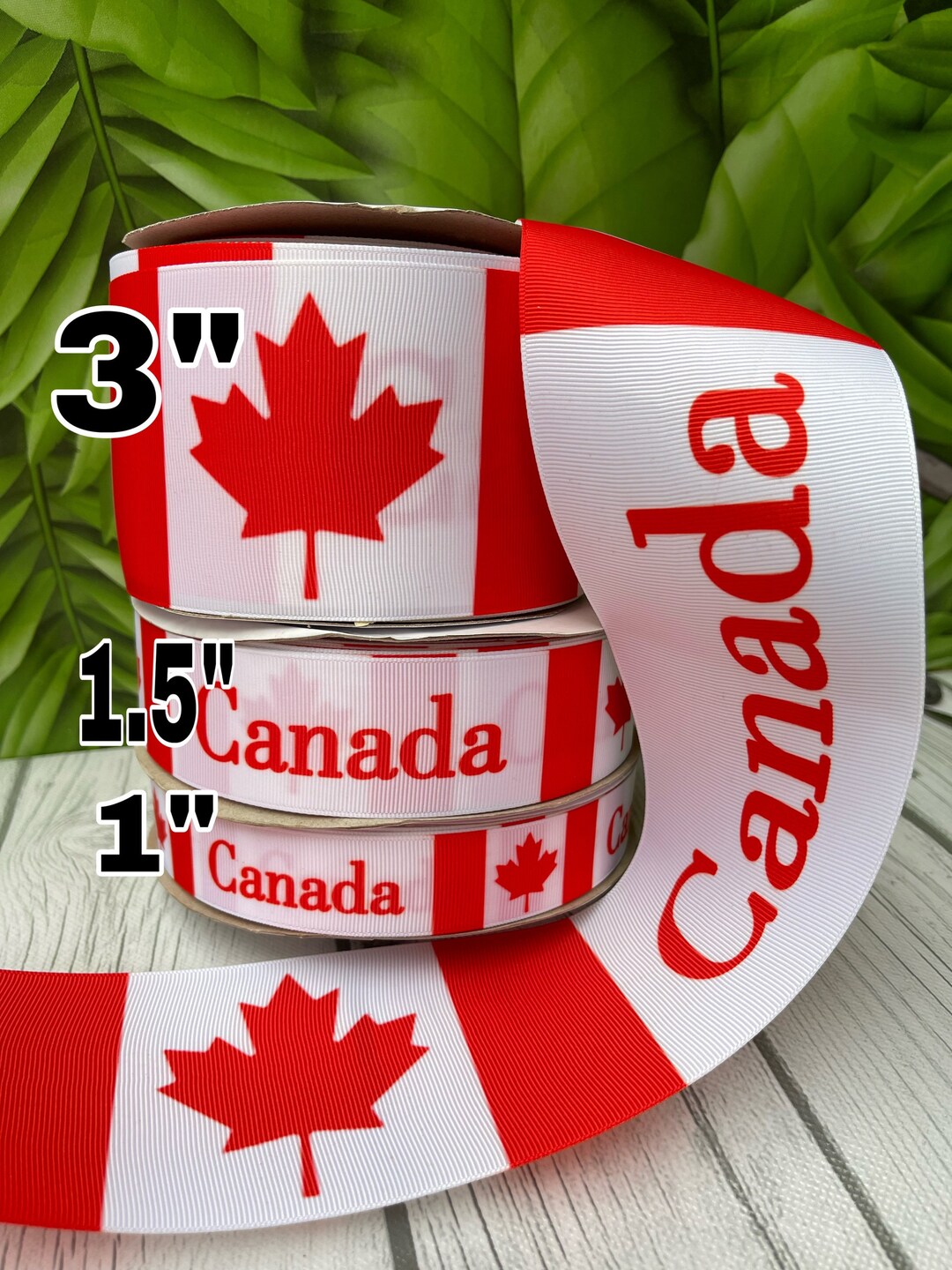 CRAFT SUPPLY. Canada Flag Grosgrain Ribbon. Canada Flag Ribbon. Canada