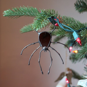 Spider Stained Glass Ornament Spider Stained Glass Suncatcher Halloween Decor Christmas Tree Ornament