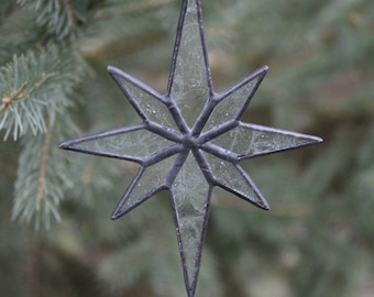 Star Ornament Glass Star Ornament Stained Glass Star Sun Catcher Christmas Tree Ornament Handmade Christmas Gifts Under 30 Gift For Her