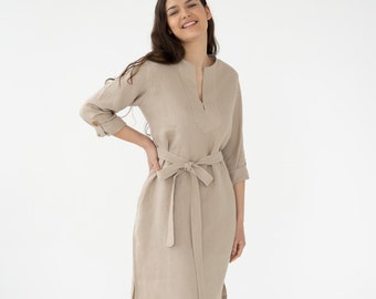 Linen dress 'RĪVA' with pockets