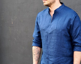 Men's linen shirt - summer linen shirt - viking shirt