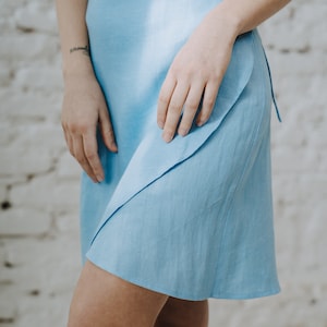 Linen wrap skirts - sustainable clothing - womens linen wrap skirt