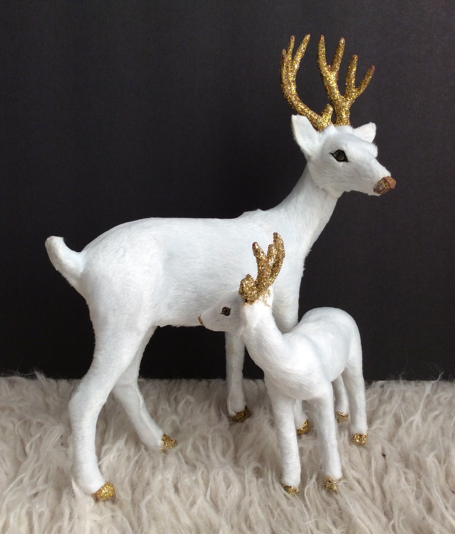 Winter Christmas Reindeer White Etsy
