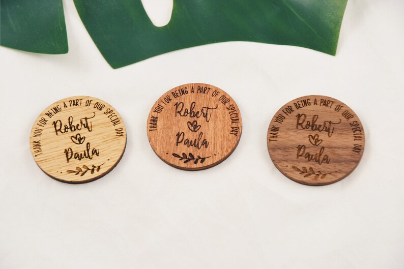 Wood Save The Date Magnets Wooden Wedding Invitations Rustic Etsy