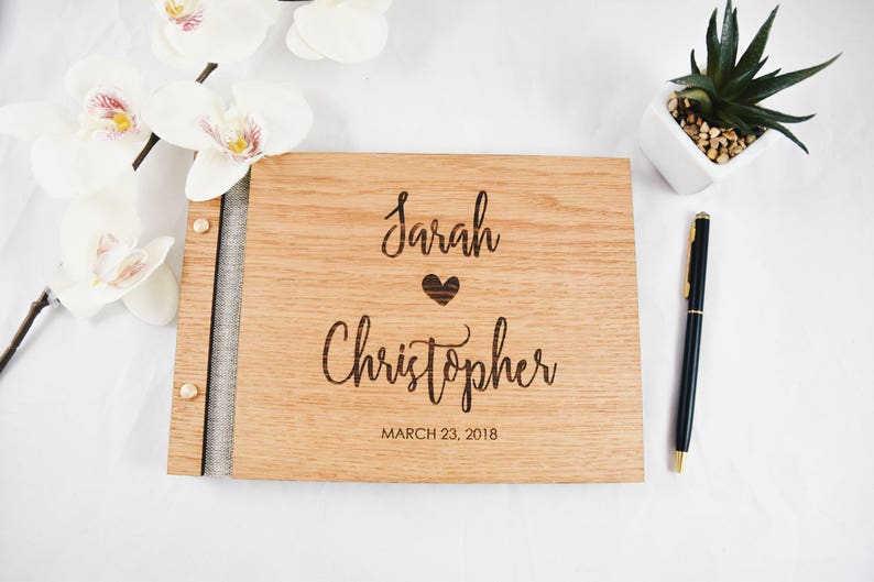 Wedding Memory Book Custom Book Rustic Wedding Guest Book Wood Guest Book For Bridal Shower Heart Wedding Guestbook Guest Book Ideas Guest Books Paper Party Supplies Vadel Com