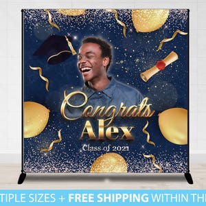 Graduation Backdrop Banner, Graduation Step and Repeat, Prom Backdrop, GraduationBackdrop, Custom Photo Prom Picture Class of 2021 backdrop