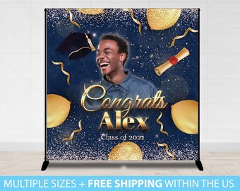 Graduation Backdrop Banner, Graduation Step and Repeat, Prom Backdrop, GraduationBackdrop, Custom Photo Prom Picture Class of 2021 backdrop