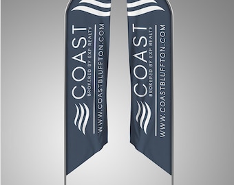 Custom Feather Flags, Feather Angled Flag, Flag Advertising, Indoor Outdoor Banners Flags, Personalized Advertising for Your Business