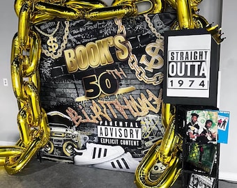 80's 90's Custom Backdrop, Graffiti Party Backdrop Banner, 90s Custom Retro Hip Hop Banner, Decor Graffiti Background 80s Birthday