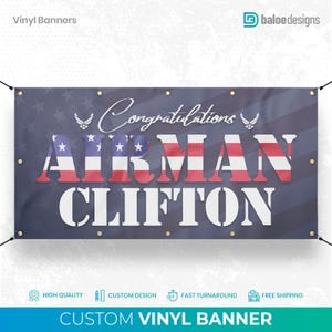 Custom Air Force Graduation Banner, Air Force Congrats Backdrop, Air Force, Air Force Welcome Home Banner Sign, Grad Congratulations Airman