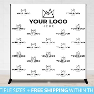 Custom Logo Backdrop Banner, Step and Repeat Business Event Backdrop, Logo Step Repeat Banner, Custom Event Backdrop, Corporate Event Banner