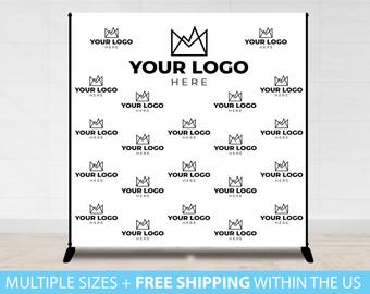 Custom Logo Backdrop Banner, Step and Repeat Business Event Backdrop, Logo Step Repeat Banner, Custom Event Backdrop, Corporate Event Banner