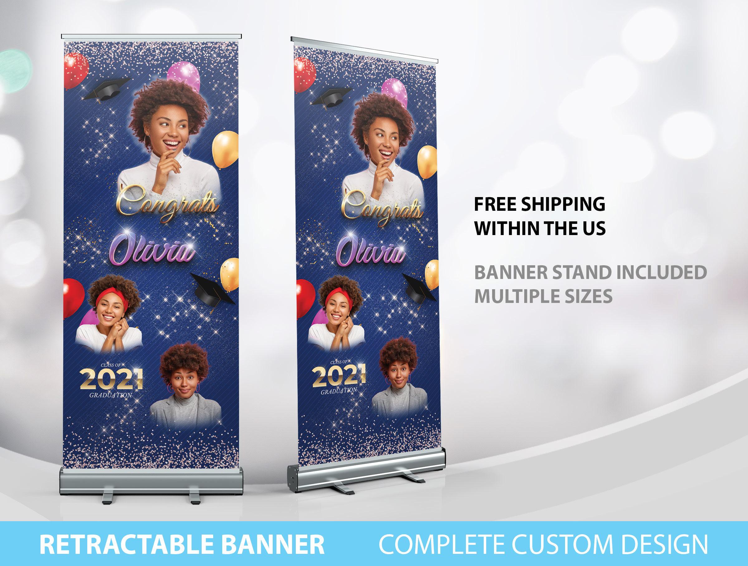 Graduation Retractable Banner, Class of 2021 Banner, Graduation Banner ...