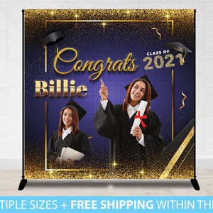 Graduation Backdrop Banner, Graduation Step and Repeat, Prom Backdrop, GraduationBackdrop, Custom Photo Prom Picture Class of 2021 backdrop