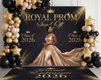 Prom Backdrop + Floor Decal, Prom Decor Signs, Send Off Party Display, Graduation Banner Floor Decal Party, Welcome Sign, Class of 2026