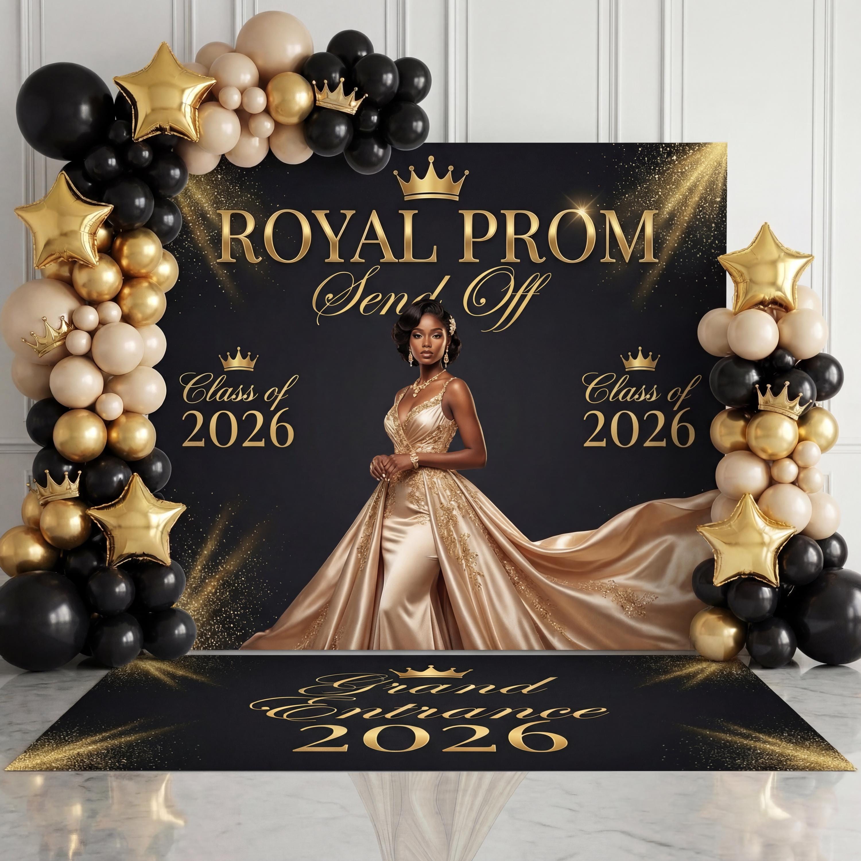 Prom Sign Designs Prom Backdrop + Floor Decal, Prom Decor Signs, Send off Party Display ...