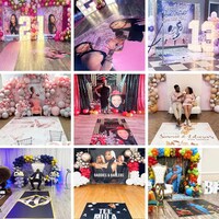 Backdrop + Floor decal, Custom Magazine Graduation Banner Floor Decal Party Decor, Graduate class of 2024 Congrats to grads prom banner