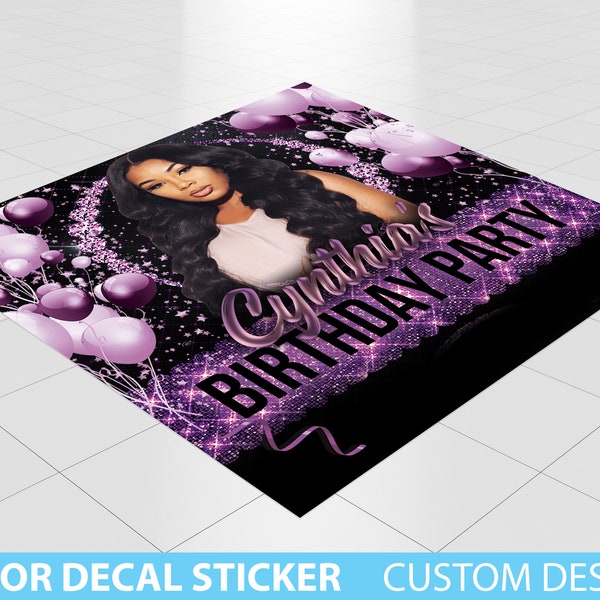 Custom Floor Decal sticker, Removable Sticker, Vinyl Floor Banner, Adhesive Floor Banner Sticker Decal Removable, Birthday Dance floor decal