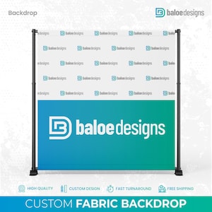 Fabric Backdrop, Wrinkle Resistant Display, Fabric Banner for Events, Birthdays, Business Displays & Photography