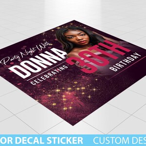 Custom Floor Decal sticker, Removable Sticker, Vinyl Floor Banner, Adhesive Floor Banner Sticker Decal Removable, Birthday Dance floor decal