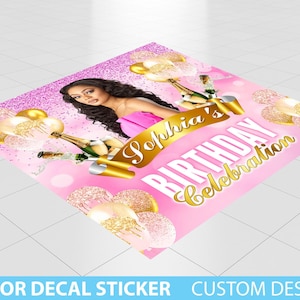 Custom Floor Decal sticker, Removable Sticker, Vinyl Floor Banner, Adhesive Floor Banner Sticker Decal Removable, Birthday Dance floor decal
