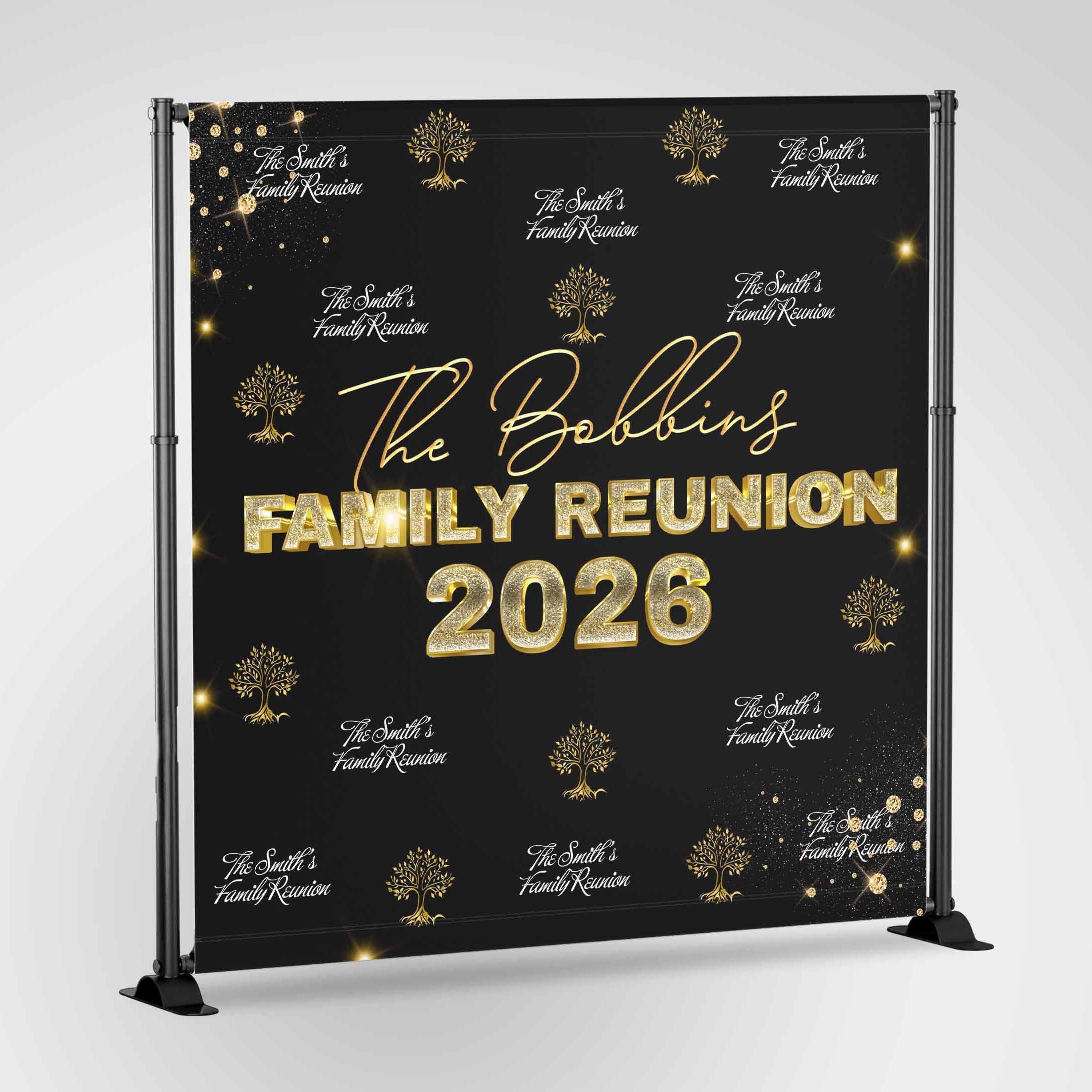 Family Reunion Backdrop, Custom Family Tree Backdrop Banner ...