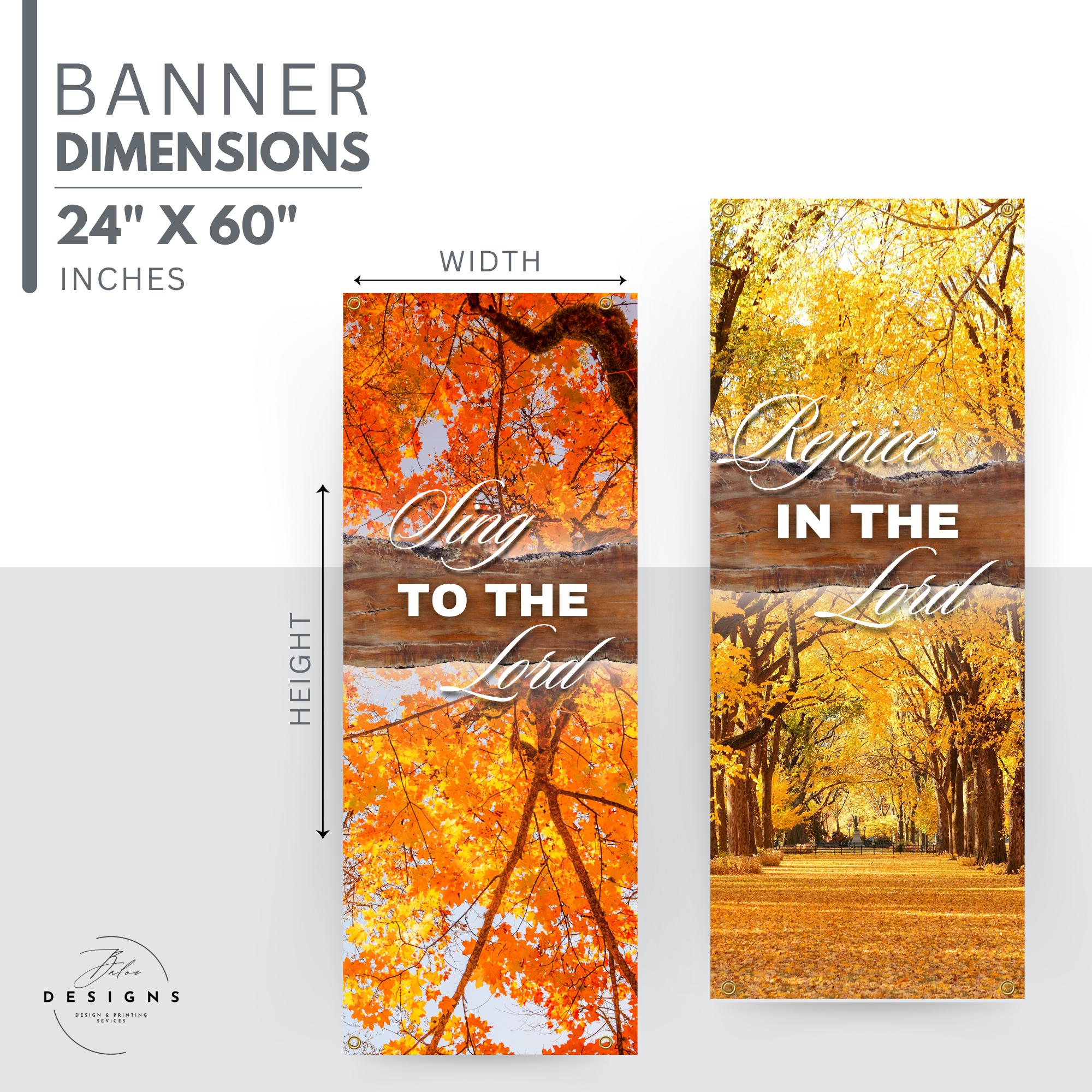 Fall Church Banners, Set of 4 Church Banners, Sanctuary Banners ...